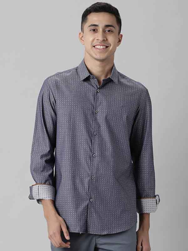 Indian Terrain Men Printed Blue Shirt